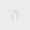 Knot Double Cuff in Brass with Rhodium Finish Knot Double Cuff in Brass with Rhodium Finish
