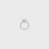 Knot Double Ring in Brass with Rhodium Finish Knot Double Ring in Brass with Rhodium Finish