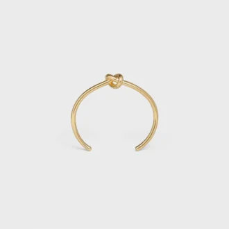 Knot Extra-Thin Bracelet in Brass with Gold Finish