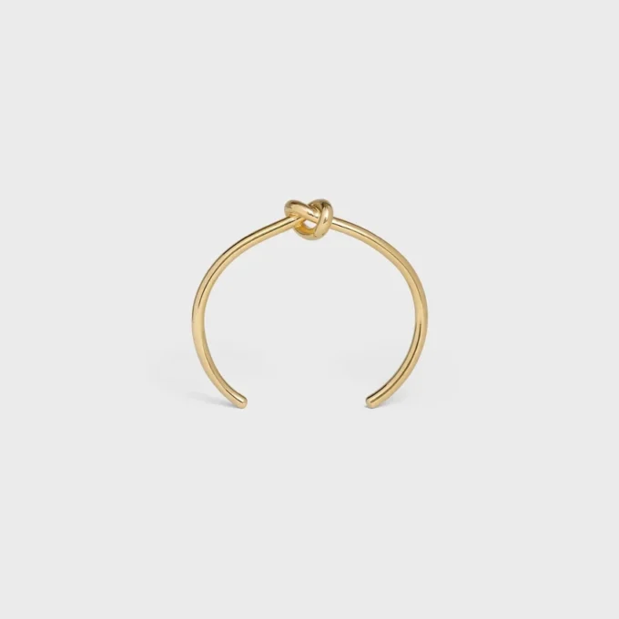 Knot Extra-Thin Bracelet in Brass with Gold Finish Knot Extra-Thin Bracelet in Brass with Gold Finish