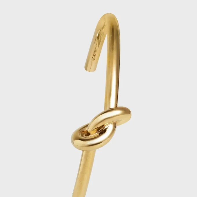 Knot Extra-Thin Bracelet in Brass with Gold Finish Knot Extra-Thin Bracelet in Brass with Gold Finish
