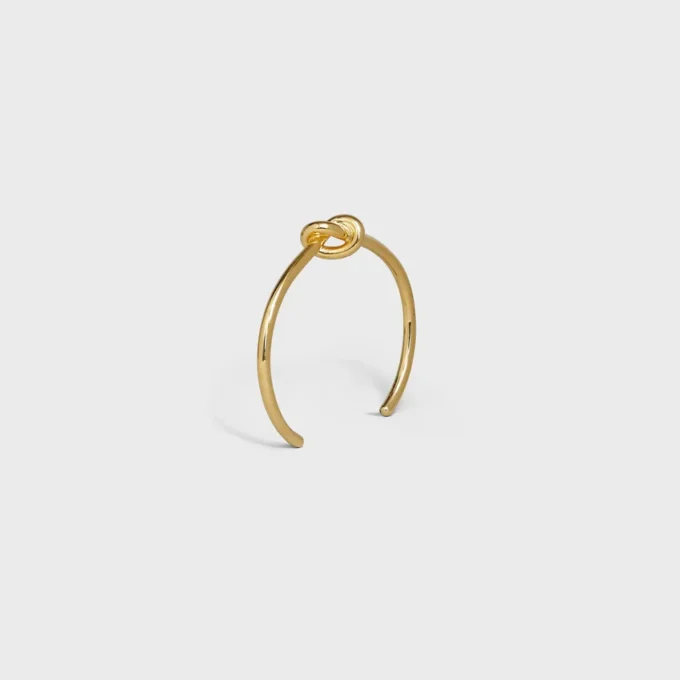 Knot Extra-Thin Bracelet in Brass with Gold Finish Knot Extra-Thin Bracelet in Brass with Gold Finish
