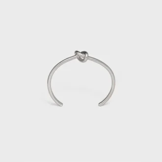 Knot Extra-Thin Bracelet in Brass with Rhodium Finish