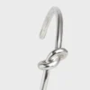 Knot Extra-Thin Bracelet in Brass with Rhodium Finish Knot Extra-Thin Bracelet in Brass with Rhodium Finish