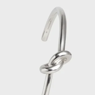Knot Extra-Thin Bracelet in Brass with Rhodium Finish