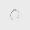 Knot Extra-Thin Bracelet in Brass with Rhodium Finish Knot Extra-Thin Bracelet in Brass with Rhodium Finish