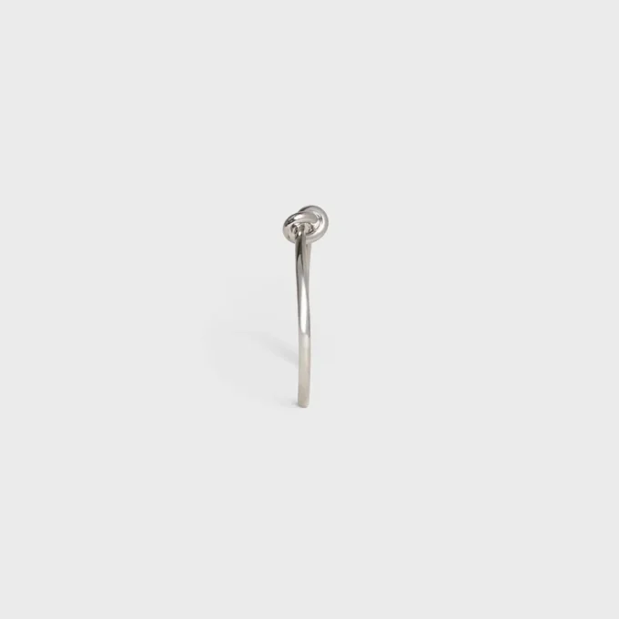 Knot Extra-Thin Bracelet in Brass with Rhodium Finish Knot Extra-Thin Bracelet in Brass with Rhodium Finish