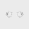 Knot Hoops in Brass with Rhodium Finish