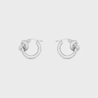 Knot Hoops in Brass with Rhodium Finish