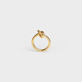 Knot Ring in Brass with Gold Finish