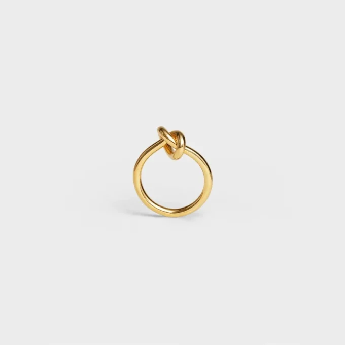 Knot Ring in Brass with Gold Finish Knot Ring in Brass with Gold Finish