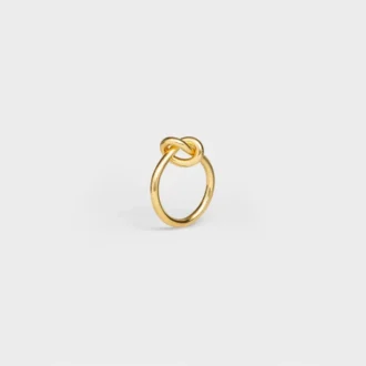 Knot Ring in Brass with Gold Finish