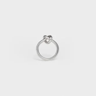 Knot Ring in Brass with Rhodium Finish