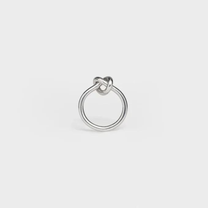 Knot Ring in Brass with Rhodium Finish Knot Ring in Brass with Rhodium Finish