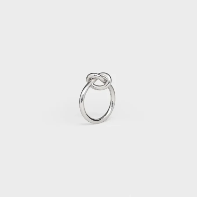 Knot Ring in Brass with Rhodium Finish Knot Ring in Brass with Rhodium Finish