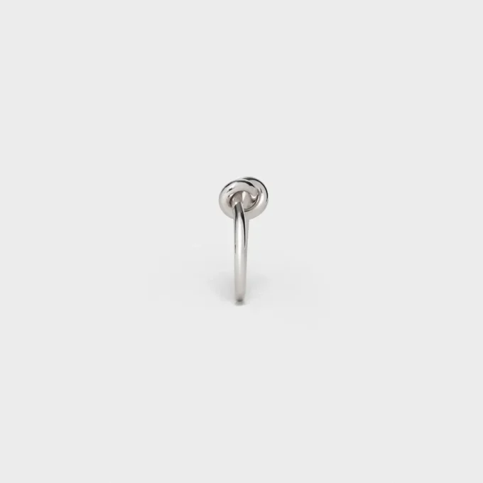 Knot Ring in Brass with Rhodium Finish Knot Ring in Brass with Rhodium Finish