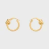 Knot Small Hoops in Brass with Gold Finish Knot Small Hoops in Brass with Gold Finish