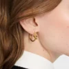 Knot Small Hoops in Brass with Gold Finish Knot Small Hoops in Brass with Gold Finish