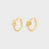 Knot Small Hoops in Brass with Gold Finish Knot Small Hoops in Brass with Gold Finish