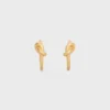 Knot Small Hoops in Brass with Gold Finish Knot Small Hoops in Brass with Gold Finish