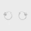 Knot Small Hoops in Brass with Rhodium Finish Knot Small Hoops in Brass with Rhodium Finish