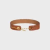 Large 50Mm Celine Disc Belt in Supple Natural Calfskin Large 50Mm Celine Disc Belt in Supple Natural Calfskin