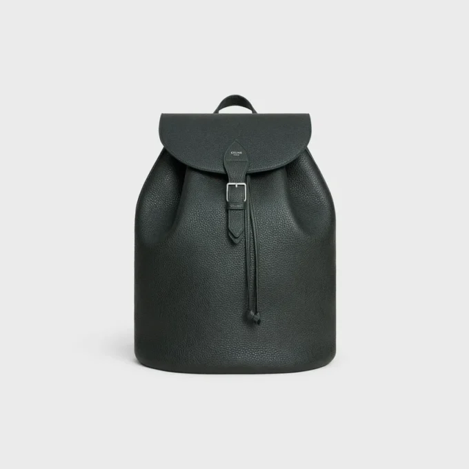 Large Backpack Folco in Grained Calfskin Large Backpack Folco in Grained Calfskin