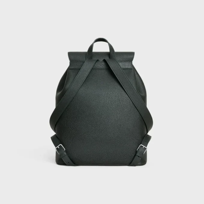 Large Backpack Folco in Grained Calfskin Large Backpack Folco in Grained Calfskin