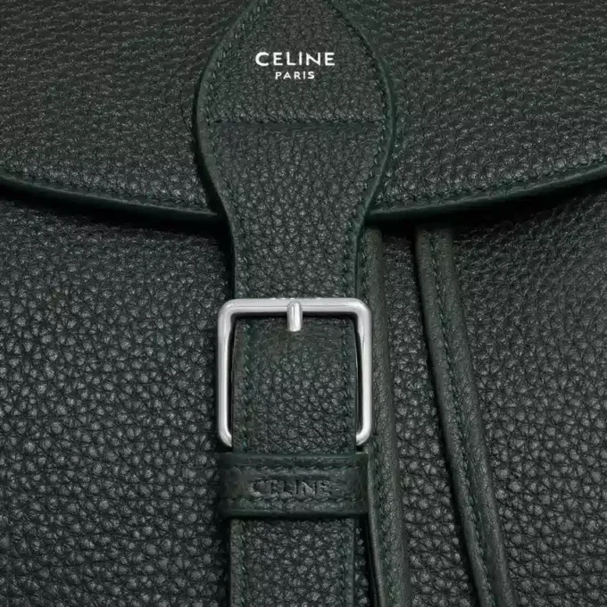 Large Backpack Folco in Grained Calfskin Large Backpack Folco in Grained Calfskin