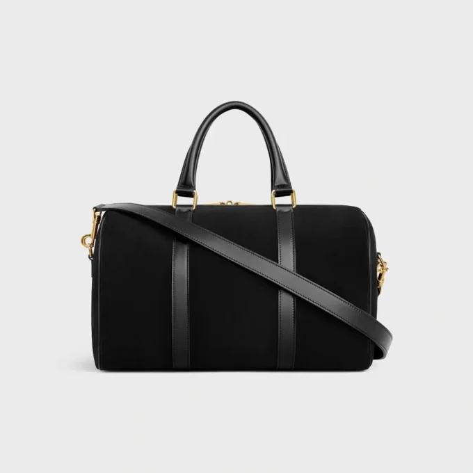 Large Boston in Suede Calfskin Large Boston in Suede Calfskin