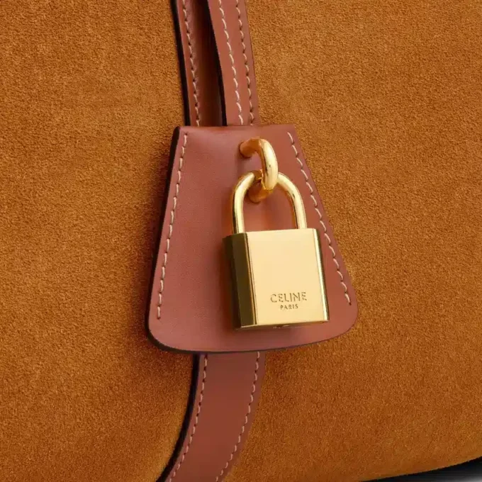 Large Boston in Suede Calfskin Large Boston in Suede Calfskin