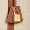 Large Cabas in Textile with Anchor Embroidery and Calfskin Large Cabas in Textile with Anchor Embroidery and Calfskin