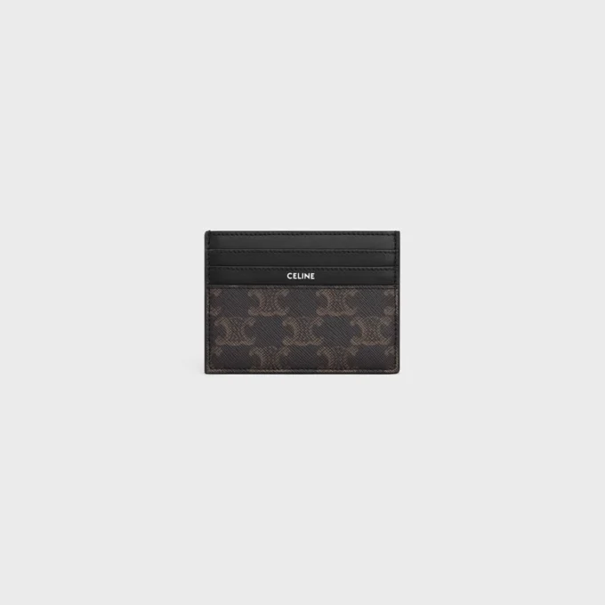 Large Card Holder in Triomphe Canvas and Calfskin Large Card Holder in Triomphe Canvas and Calfskin