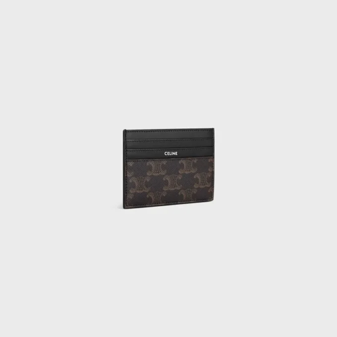 Large Card Holder in Triomphe Canvas and Calfskin Large Card Holder in Triomphe Canvas and Calfskin