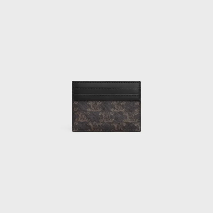 Large Card Holder in Triomphe Canvas and Calfskin Large Card Holder in Triomphe Canvas and Calfskin