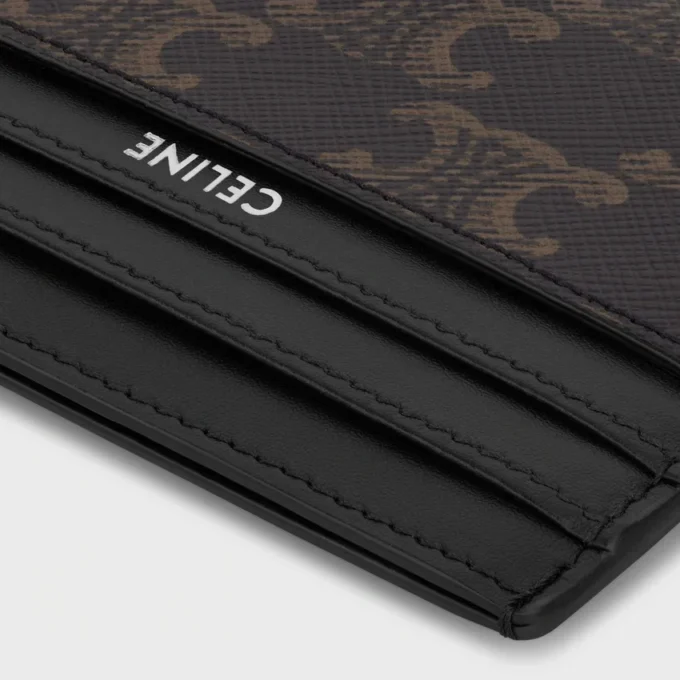 Large Card Holder in Triomphe Canvas and Calfskin Large Card Holder in Triomphe Canvas and Calfskin