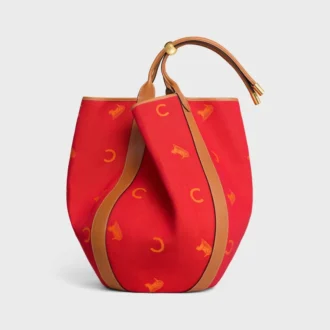 Large Drop Bucket Bag in Jacquard C Sulky Textile