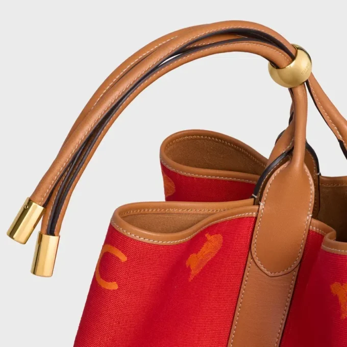 Large Drop Bucket Bag in Jacquard C Sulky Textile Large Drop Bucket Bag in Jacquard C Sulky Textile