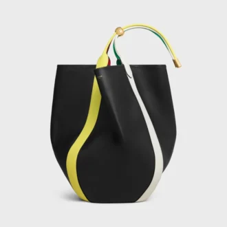 Large Drop Bucket Bag in Smooth Calfskin