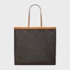 Large Flat Shopper in Triomphe Canvas