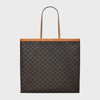 Large Flat Shopper in Triomphe Canvas