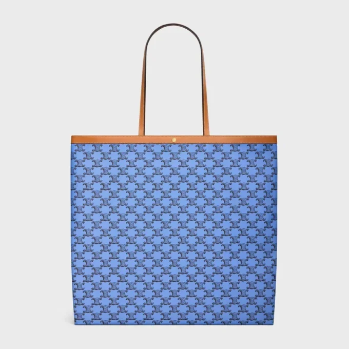 Large Flat Shopper in Triomphe Canvas