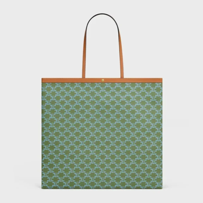 Large Flat Shopper in Triomphe Canvas