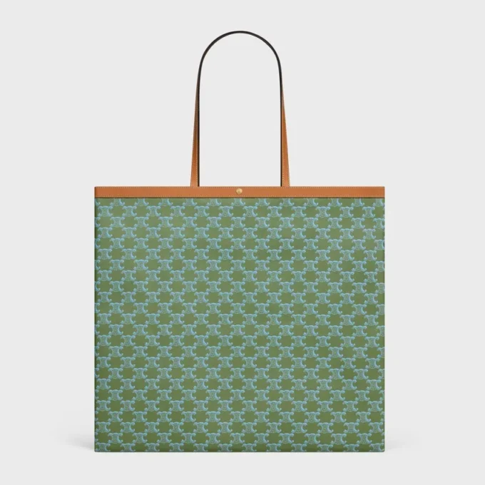 Large Flat Shopper in Triomphe Canvas