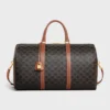 Large Travel Bag in Triomphe Canvas and Calfskin Large Travel Bag in Triomphe Canvas and Calfskin