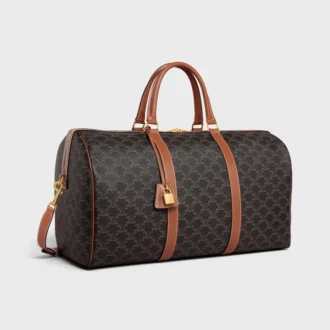 Large Travel Bag in Triomphe Canvas and Calfskin