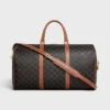 Large Travel Bag in Triomphe Canvas and Calfskin Large Travel Bag in Triomphe Canvas and Calfskin