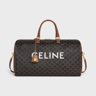 Large Travel Bag in Triomphe Canvas with Celine Print