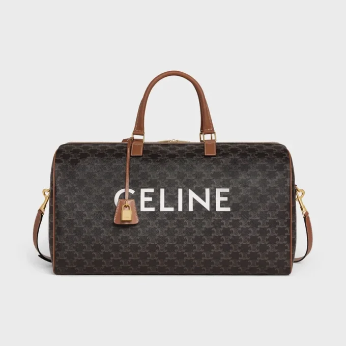 Large Travel Bag in Triomphe Canvas with Celine Print Large Travel Bag in Triomphe Canvas with Celine Print