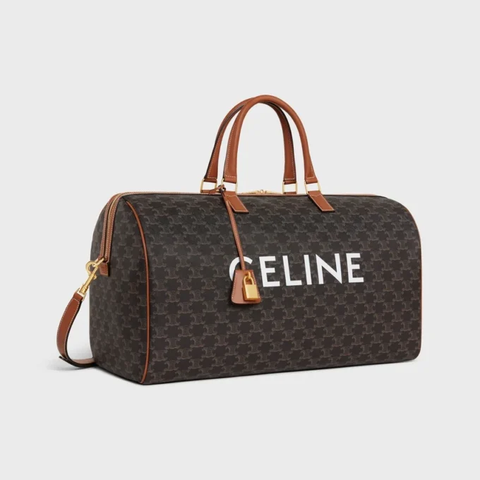 Large Travel Bag in Triomphe Canvas with Celine Print Large Travel Bag in Triomphe Canvas with Celine Print